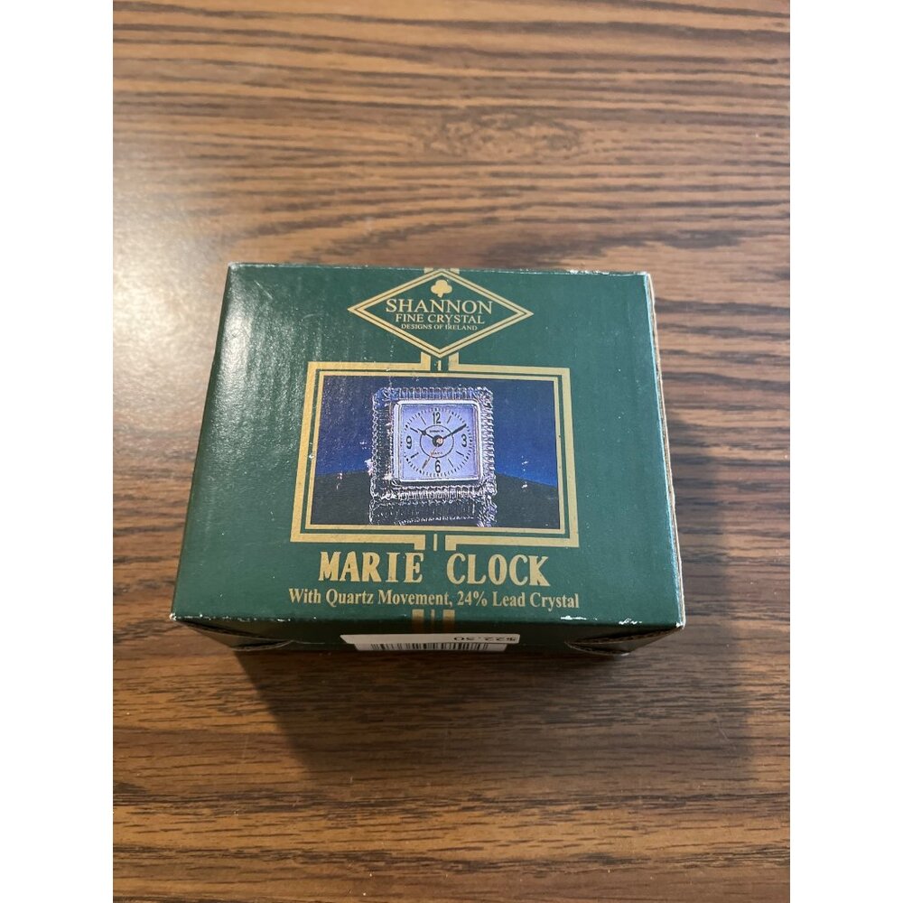 Shannon Fine Crystal Designs of Ireland Marie Clock NOS